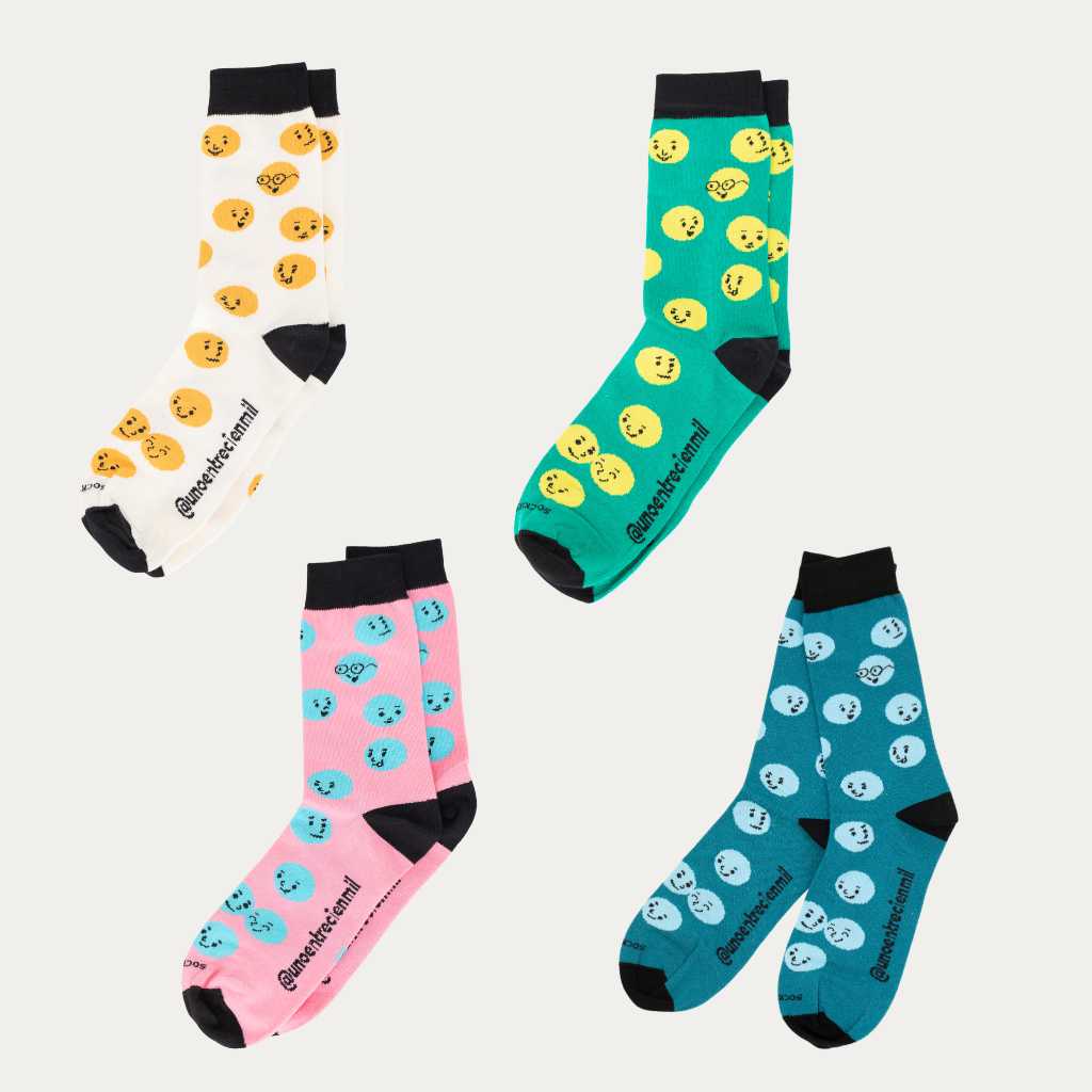 Calcetines solidarios para adulto de varios colores